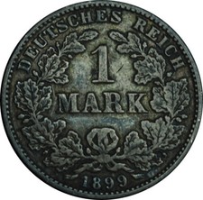 1899 J Germany 1 Mark XF Condition