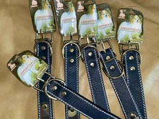 New Simple Navy Blue 1" wide, 20" long Dog Collar, Ships from USA (Oregon)