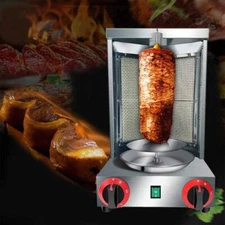 Commercial Automatic Rotary Gas Grill Machine Stainless Turkish Barbecue Maker