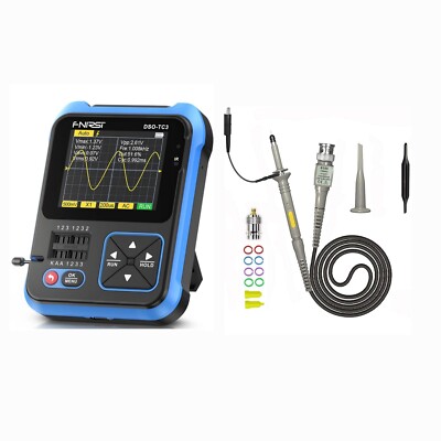3 in 1 Handheld Oscilloscope,DDS Signal Generator &Transistor Tester&Clip Probes