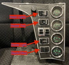 Detomaso Pantera Parts - Set Of Four Console Switches - Letters On Switch Faces