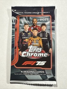 1x 2025 Topps Chrome Formula 1 F1 Factory Sealed Pack From Box - 4 Cards - F175