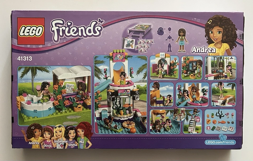 LEGO 41313 FRIENDS: Heartlake Summer Pool Nuevo en Caja Andrea, Martina, Acuario - Sellado Foto 2 de 4