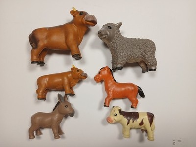 Rare Soft Rubber Learning Farm Animal Lot 