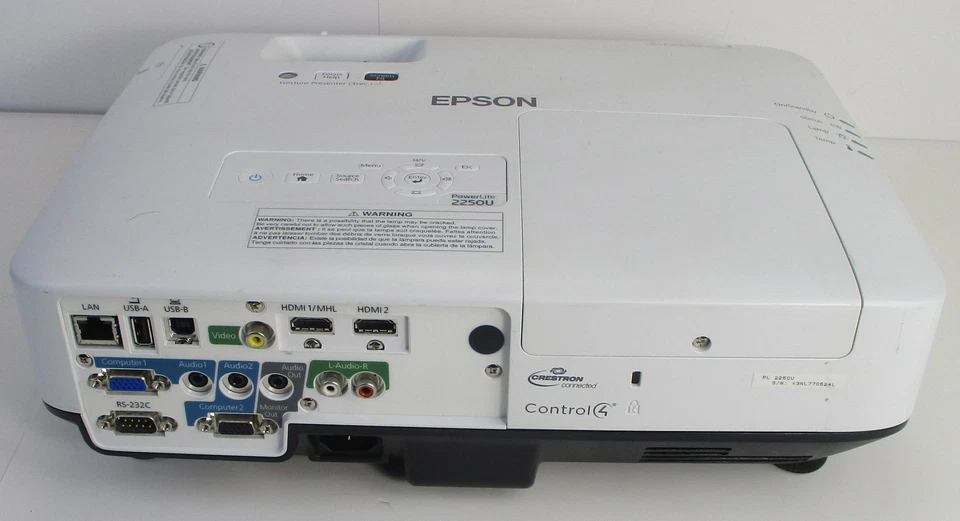 Epson PowerLite 2250U Full HD 3LCD WUXGA Projector 5000 Lumens 2140 Lamp Hours - Image 2 of 4