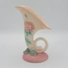 VTG Hull Art Pottery Pink & Cream Cornucopia Woodland Vase W2-5 1/2 USA
