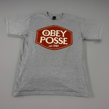 OBEY Posse est. 1989 Grey Skater T-Shirt Size M