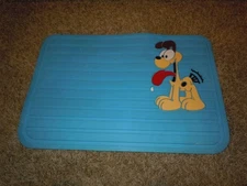 Vintage ODIE Garfield Blue Rubber Car Mat 1978 Pet Utility Dish Sink Mat 1978