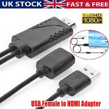 3in1 USB Female to 1080P HDMI Male HDTV Adapter Charging Adapter for IOS Android