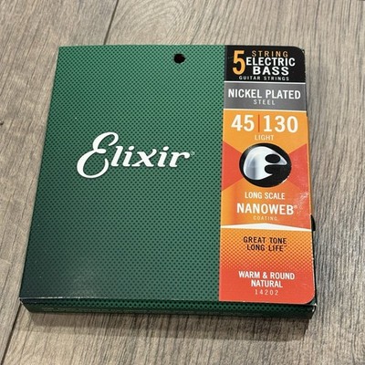 Elixir NANOWEB Nickel Bass   5-String 14202 Light .045-.130
