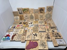 Lot Of 73 Wood Stamps Most Brand New.
