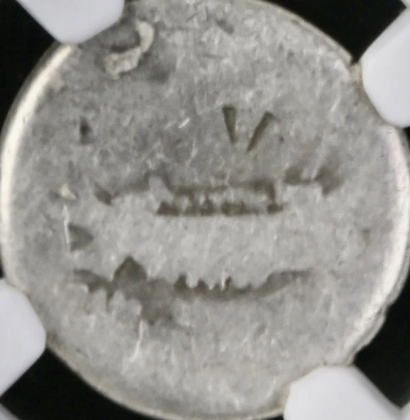 Marc Antony 30BC Silver Denarius Roman Imperatorial Legion NGC Genuine Certified - Image 3 of 4