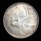 1965 - Canada - 25 cent silver coin - Canadian Quarter