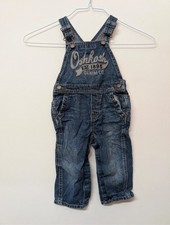 OshKosh B’gosh Vintage Logo Denim Dungarees Age 12–18 Months Iconic