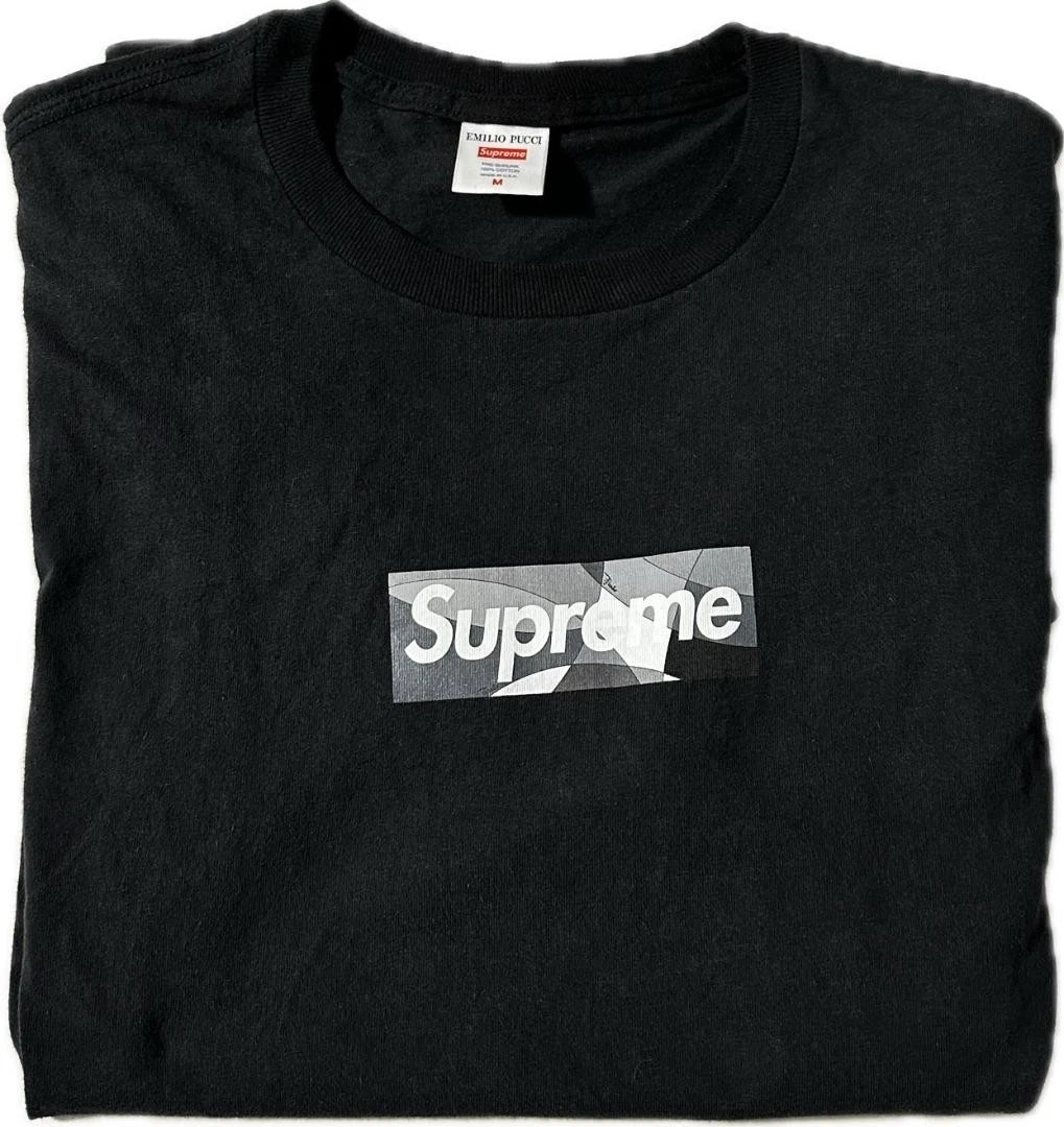 Supreme Homme M Emilio Pucci Collaboration Box Logo T Shirt Iconic Streetwear Rare
