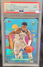 2024-25 Topps Finest Giannis Antetokounmpo Sky Blue Refractor /250 #148 PSA 9