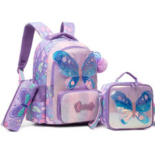 kids backpacks with Lunch Bag for girls 3pcs girls bookbag with Lunch Box Set