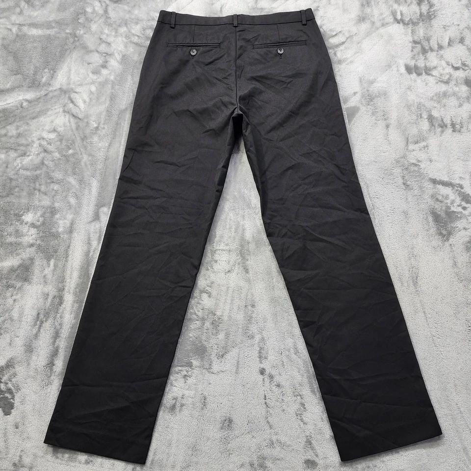 Calvin Klein Pants Mens 30X32 Black Chino Suit Flat Front Straight Leg Preppy - Image 2 of 4