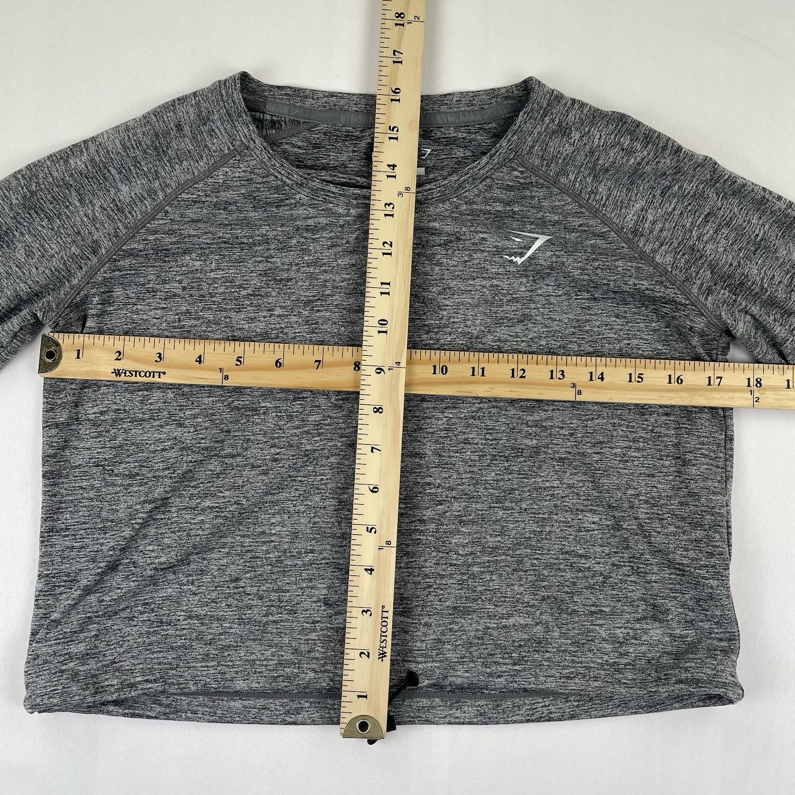 gymshark cropped long sleeve activewear drawstring shirt