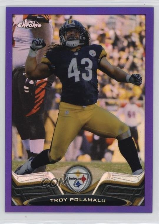 2013 Topps Chrome Retail Purple Refractor /499 Troy Polamalu #123 HOF