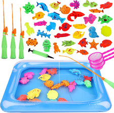 Angeln Spielzeug, 42 St&uuml;ck Angelspiel Badespielzeug, Fische Angeln Wasserspielze