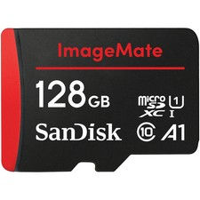 SanDisk 128GB ImageMate Memory Card C10, U1 HD A1 Micro SD Card with Adapter 120