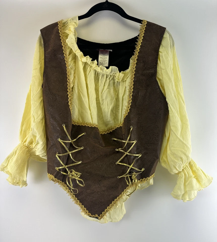 Incharacter Rustic Pirate Lady Costume Plus 3X Corset Gauze Blouse Boot Tops Hat - Image 4 of 4