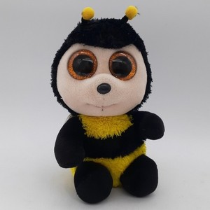 Ty Beanie Boos Buzby Plush Bee Stuffed Animal 7 Inch Sparkle Eyes Big Eyes Toy