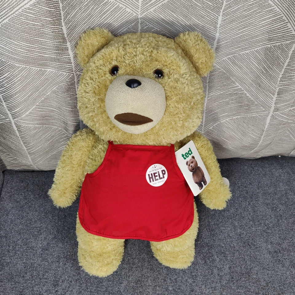 "Delantal de peluche parlante Ted Movie 24"" oso de peluche clasificación R tamaño real nuevo con etiquetas" Foto 3 de 4