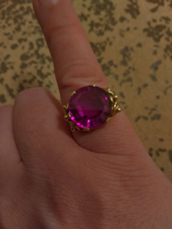 Wunderschöner Goldring 585 mit facettierten Amethyst - Bild 4 von 4