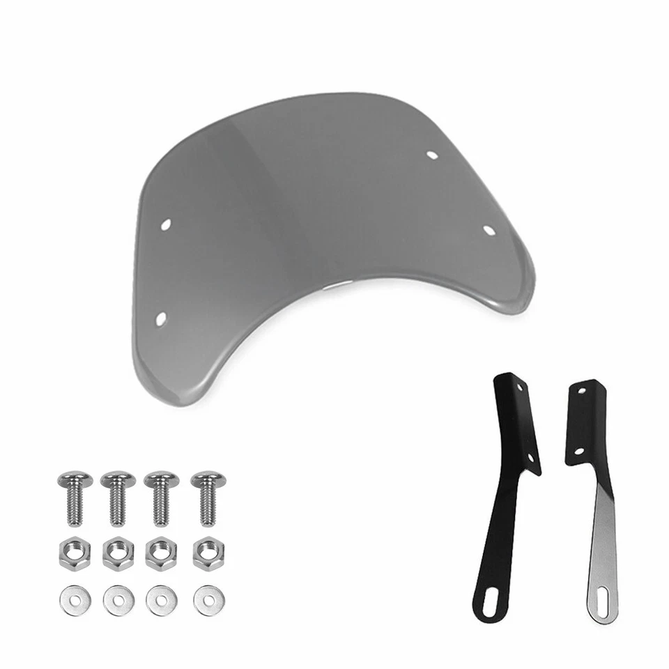 Faro Universal 5"-7" Redondo Moto Humo Parabrisas Para Honda Foto 4 de 4