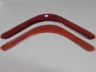 2- RANGS Australian Wooden Boomerangs  ONE LEFT-HANDED Pelican & RH Kookaburra — photo 1