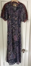 Chufy Nile Tales Dress Sz S Floral Cotton Boho Button Front Maxi Anthropologie