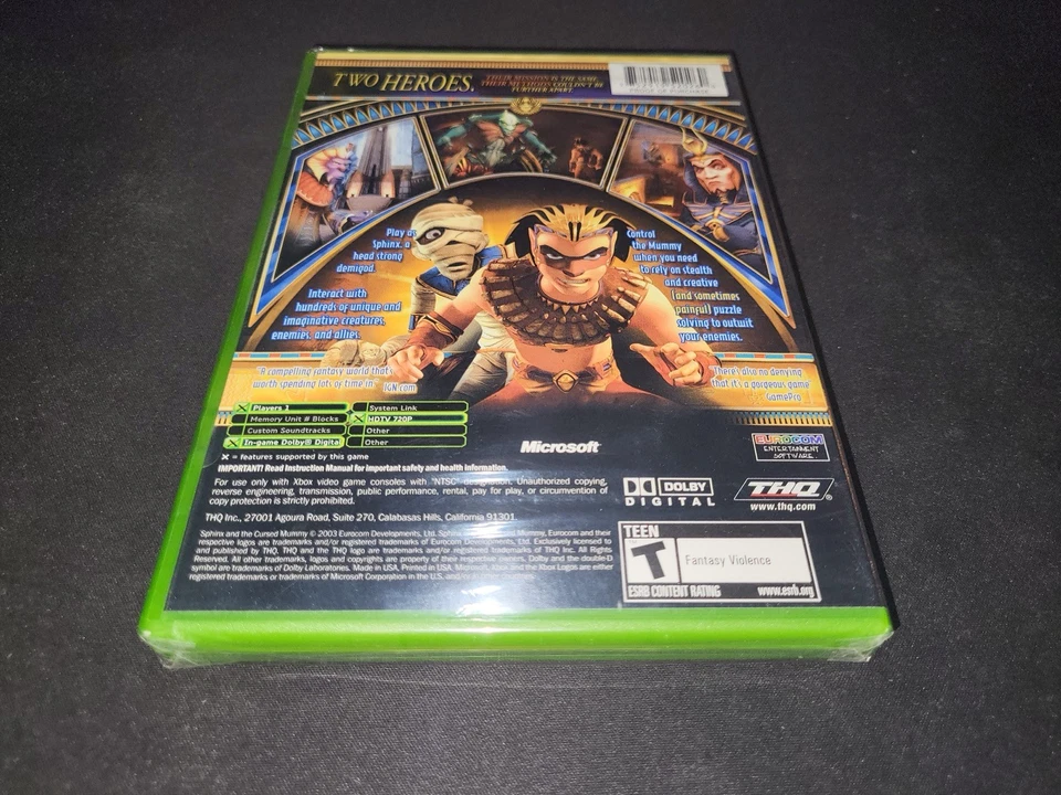 Sphinx and the Cursed Mummy THQ Original Microsoft Xbox BRAND NEW SEALED! - Image 2 of 4