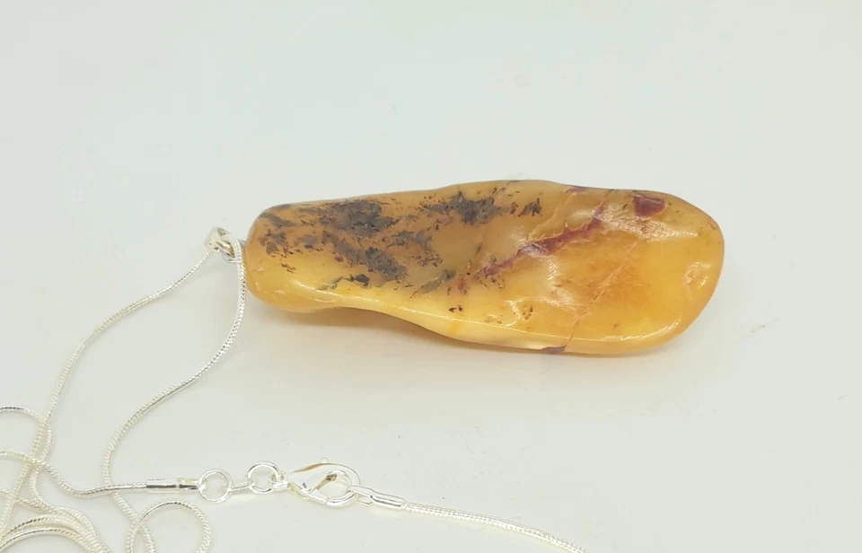 Bernstein (Butterscotch) Anhänger. Kette 60cm S925. - Bild 4 von 4