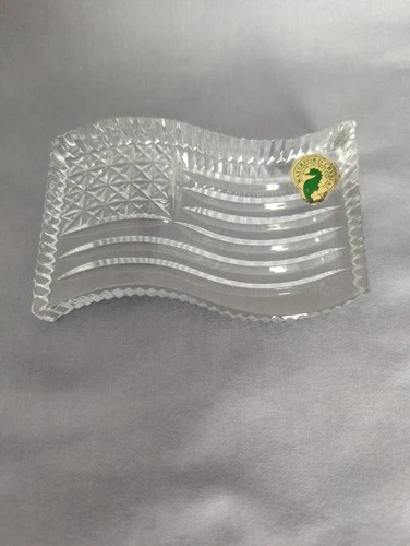 Waterford Crystal American Flag Paperweight Vintage
