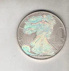 2000 HOLOGRAM 1oz. .999 SILVER WALKING LIBERTY AMERICAN EAGLE DOLLAR COLORIZED