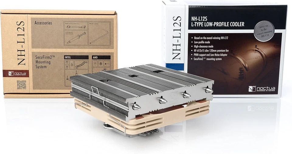Noctua NH-L12S, Premium Low Profile CPU Cooler with Quiet 120mm PWM Fan brown - Image 3 of 4