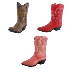 Cowgirl Boot Vase Resin Planter Home Decor Table Decor Indoor Sculpture for Home