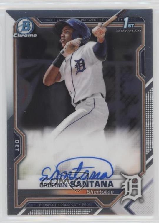 2021 Bowman Chrome Prospect Auto Cristian Santana #CPA-CS Auto 08h7