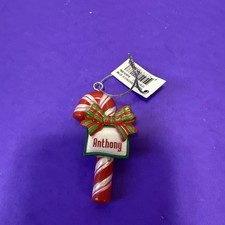 Ganz Personalizado "Anthony" Rojo Bastón de Caramelo Adornos Nuevo