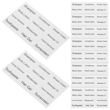 Reusable Paper Sub Bottle Labels for Cosmetics Travel Organizing White Stickers