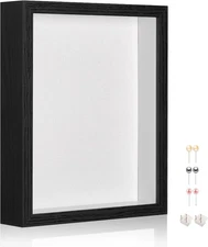 12x16 Shadow Box Picture 12x16, Black + Thickened Panel + Foam Packaging 