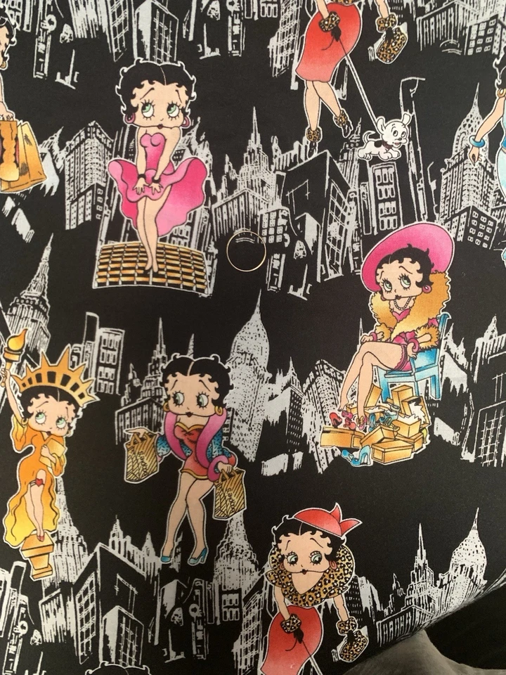 Hard to Find BETTY BOOP NEW YORK City Black 100% Cotton Fabric Sold BTHY - Image 4 of 4