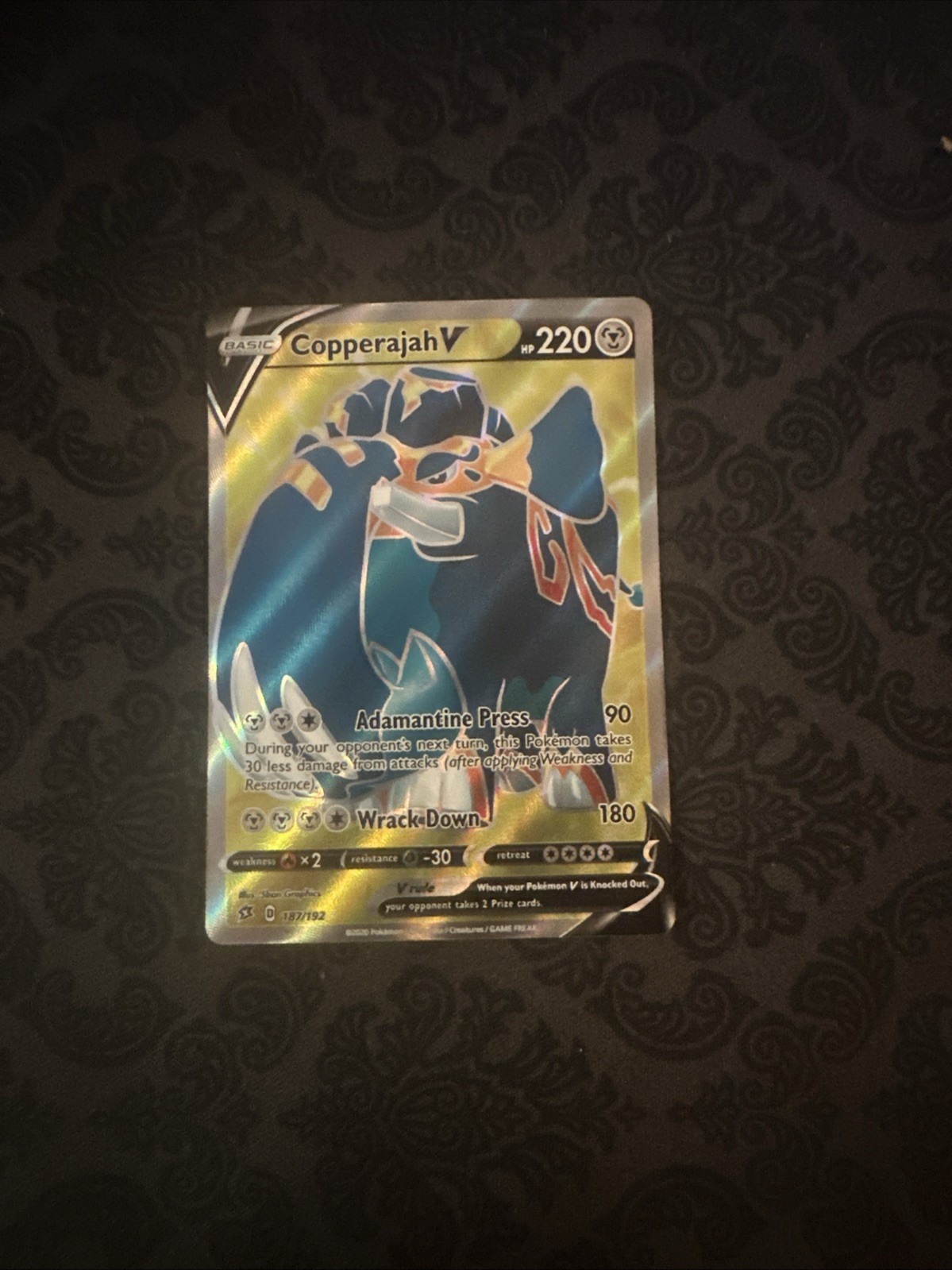 Copperajah V 187/192 Full Art Rebel Clash Ultra Rare Pokemon TCG