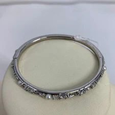 Kendra Scott Madelyn Bracelet Silver Tone with Crystals and Pearl Accents