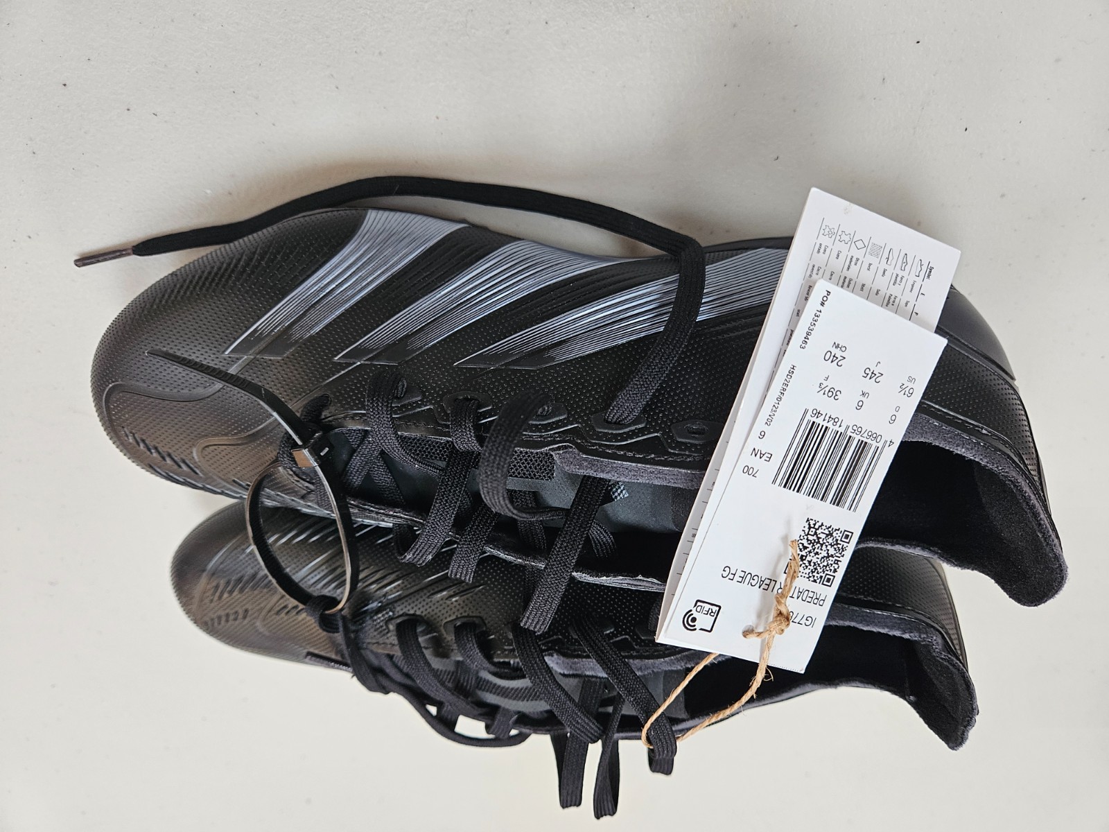 Adidas Predator League FG Football Boots IG7639 Black Silver UK 6 EU 39⅓ image 4