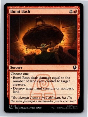 Bumi Bash 125 Common Avatar: The Last Airbender Magic: The Gathering Near Mint