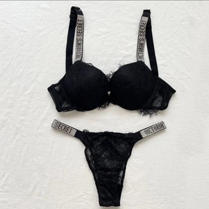 Damen Micro Bikini Dessous Set Trägerlose BH Mit G-String