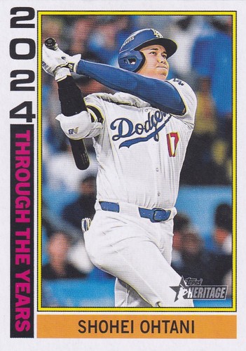 SHOHEI OHTANI TOPPS HERITAGE THROUGH THE YEARS INSERT DODGERS #TTY-25 2025 25